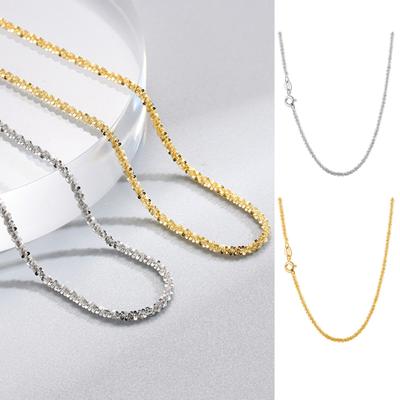 Damenhalskette, einlagiges Design, Chokerhalskette mit gebrochenen Strasssteinen, verstellbare Verlängerungslänge