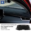Top Flannel Dashboard Cover Pad for Toyota Corolla E210 2019 2020 2021 2022 2023 2024 Hybrid Anti UV Dash Sun Shade Mat Non Slip