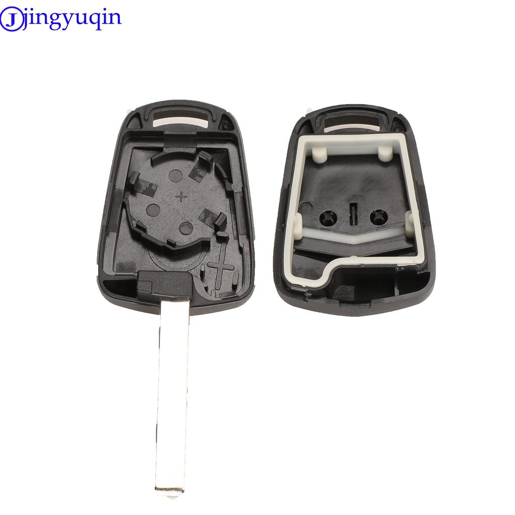 jingyuqin 2b Remote Car Key Case Shell Fob for Vauxhall Opel Corsa Agila Meriva Uncut Blade 2 Button Blank Key Fob Cover