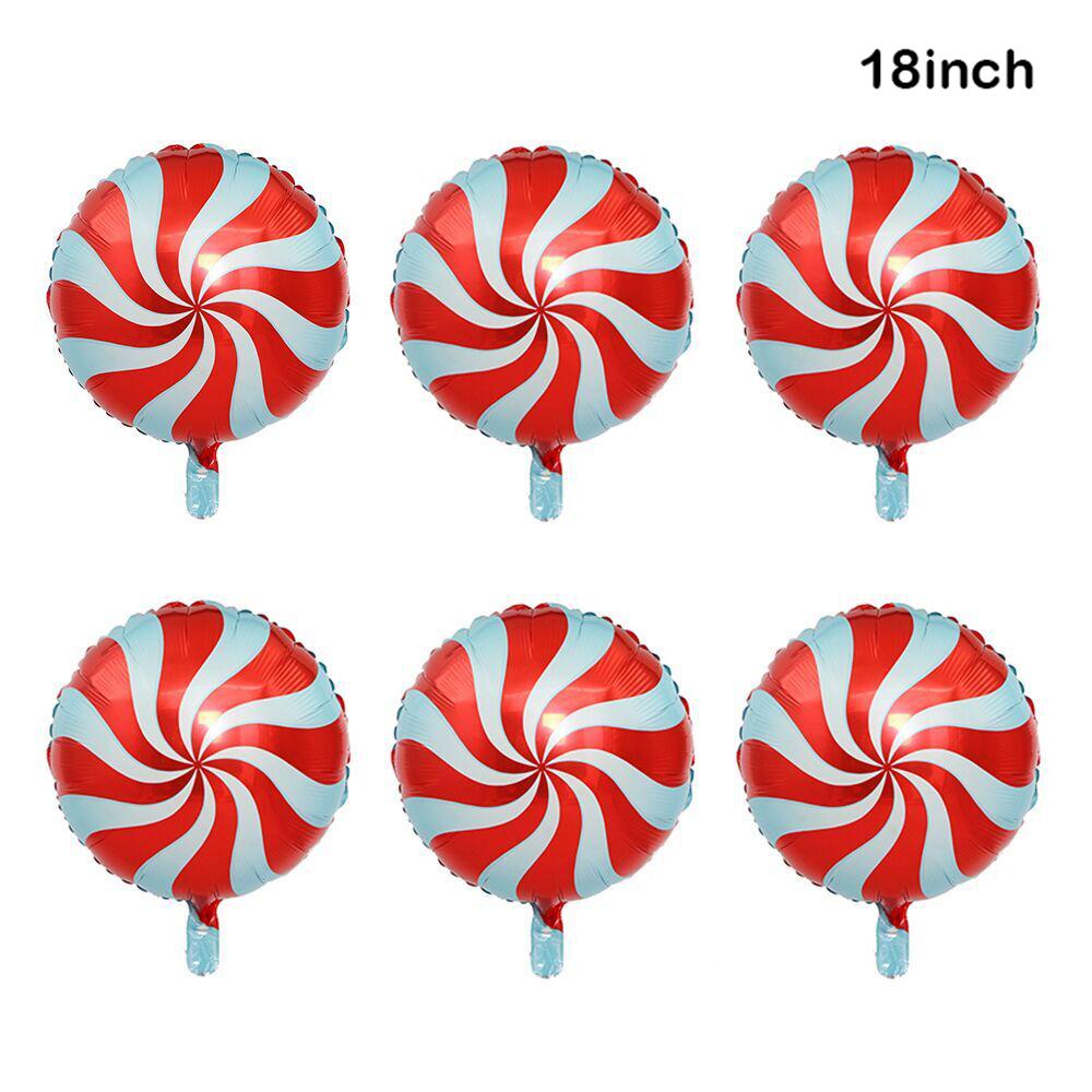 Candy Cane Christmas Balloons - Red Green Sweet Candy Balloons, Holiday Party Decorations & Gift Box Fillers