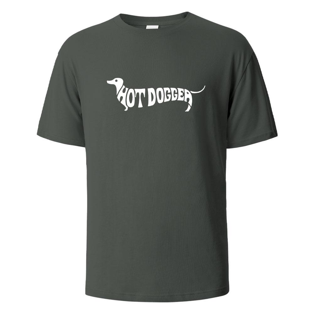Hot Dogger Funny Printed Tshirts For Men 100Cotton Summer Breathable Comfortable Tops ShortSleeved Oneck Basic Men Clothing