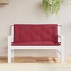 VidaXL Set of 2 Garden Bench Cushions, Bench Cover with Tie Strings, Waterproof Outdoor Cushion, Red 361687
