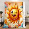Cheerful Sun and Colorful Clouds Print Blanket Soft and Cozy Perfect for the Living Room Bed Sofa or a Nap,gift