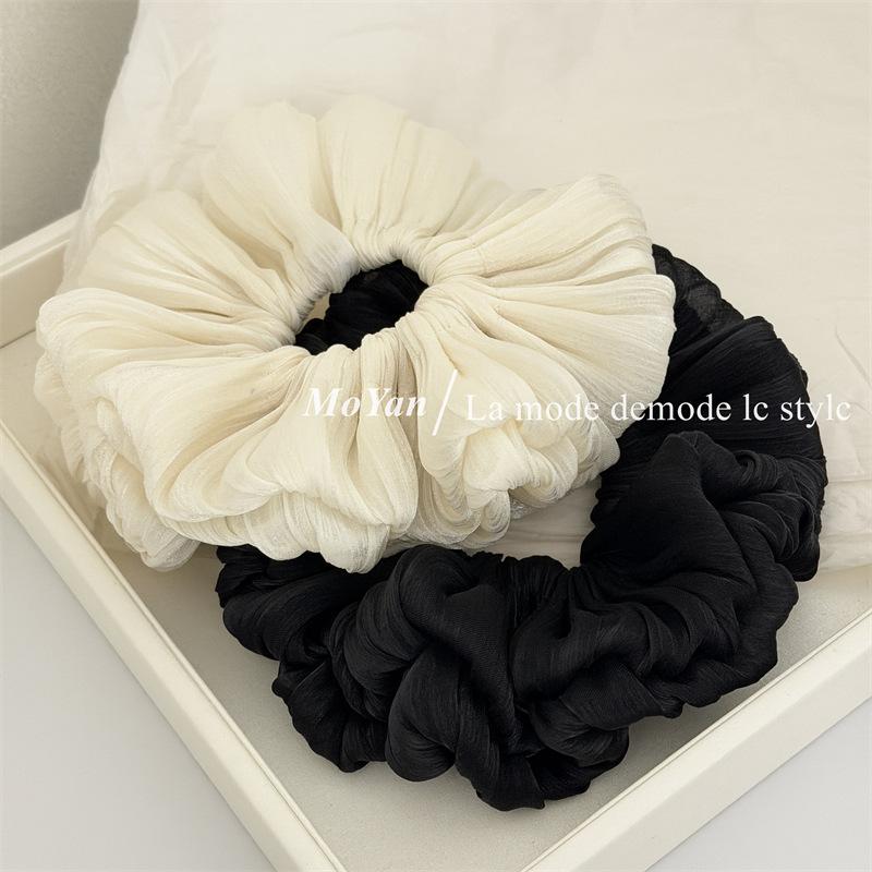 Fashionable Pleated Large Intestine Hairband, High-end and Laid-back Hair Rope Accessory, Pig Intestine Headband