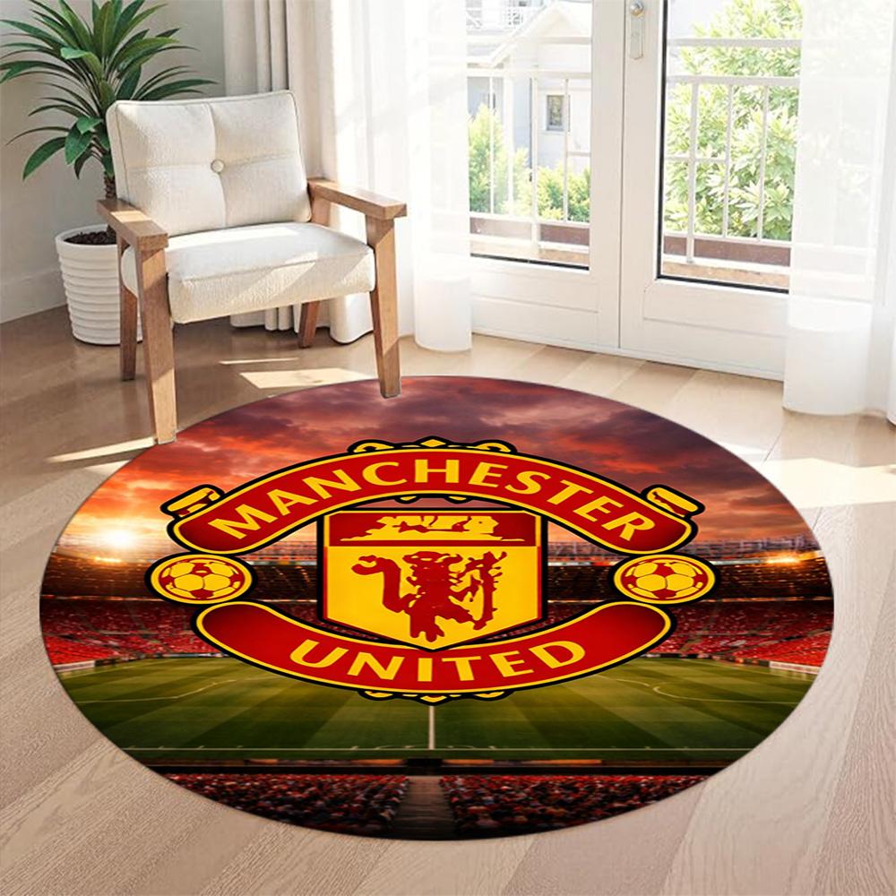 Barcelona Round Office Rug Perfect for Entryway Dining Room Dormitory Study room Antislip Round Carpet Anime Office Decor Spiritual Gift