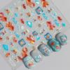 Shiny Goldfish Plastic Bag Seahorses Summer Jellyfish Starfish Shell Conch Koi Water Bubble Star Carp Nail Art Stickers Decals