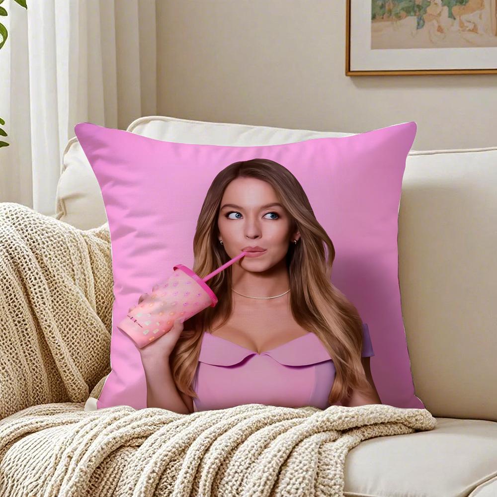 actor bold SSydney SSweeney Cushion Cover Pillowcase Antidustmite living Room Sofa Decor Cushion Room