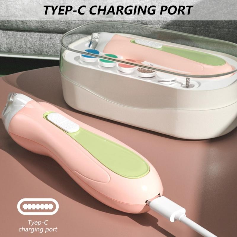Infant Nails Care Tool Easy to Use Electric Baby Nails Filer Electric Nails File with Soft grindings Heads Safe for Baby