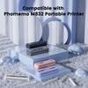 Phomemo M832 Thermal Paper Rolls for Portable A4 Thermal Compatible with M832 and for Printing Test Travel and 4 Rolls Printers, Paper, M08F,
