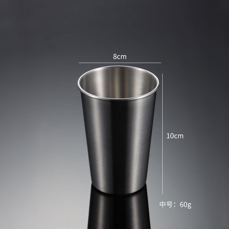 304 Stainless Steel Pint Cup Cold Drink Cup Titanium-plated Gold PVD Beer Mug Ins Industrial Wind Lid