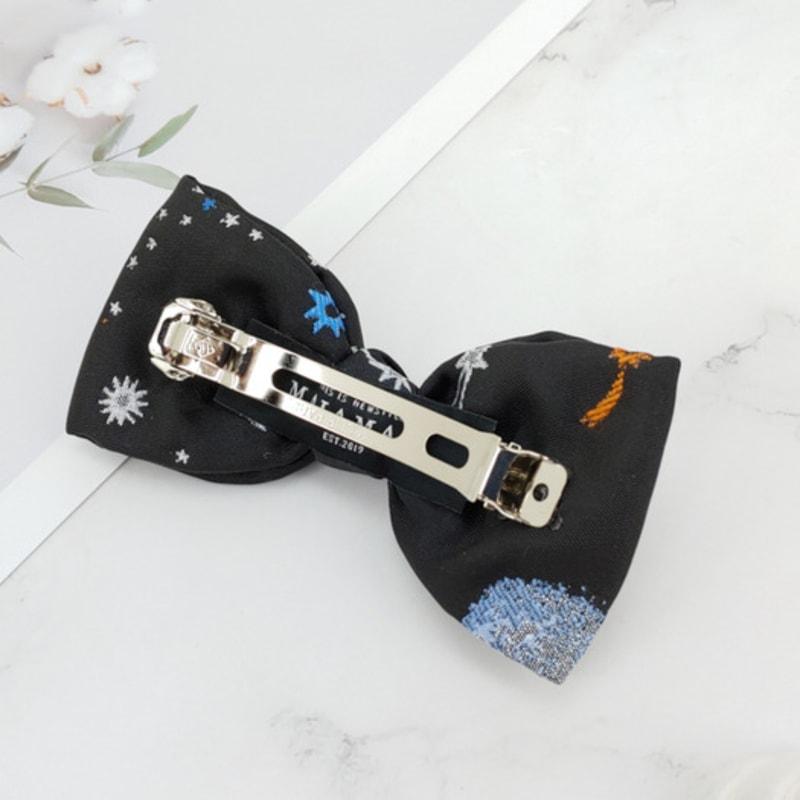 MAIA Milky Way Star Jacquard Hair Ribbon Pin - Blue