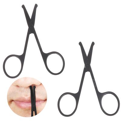 1Pc Nose Hair Scissor Stainless Steel Eyebrow Nose Hair Cut Facial Makeup Tool