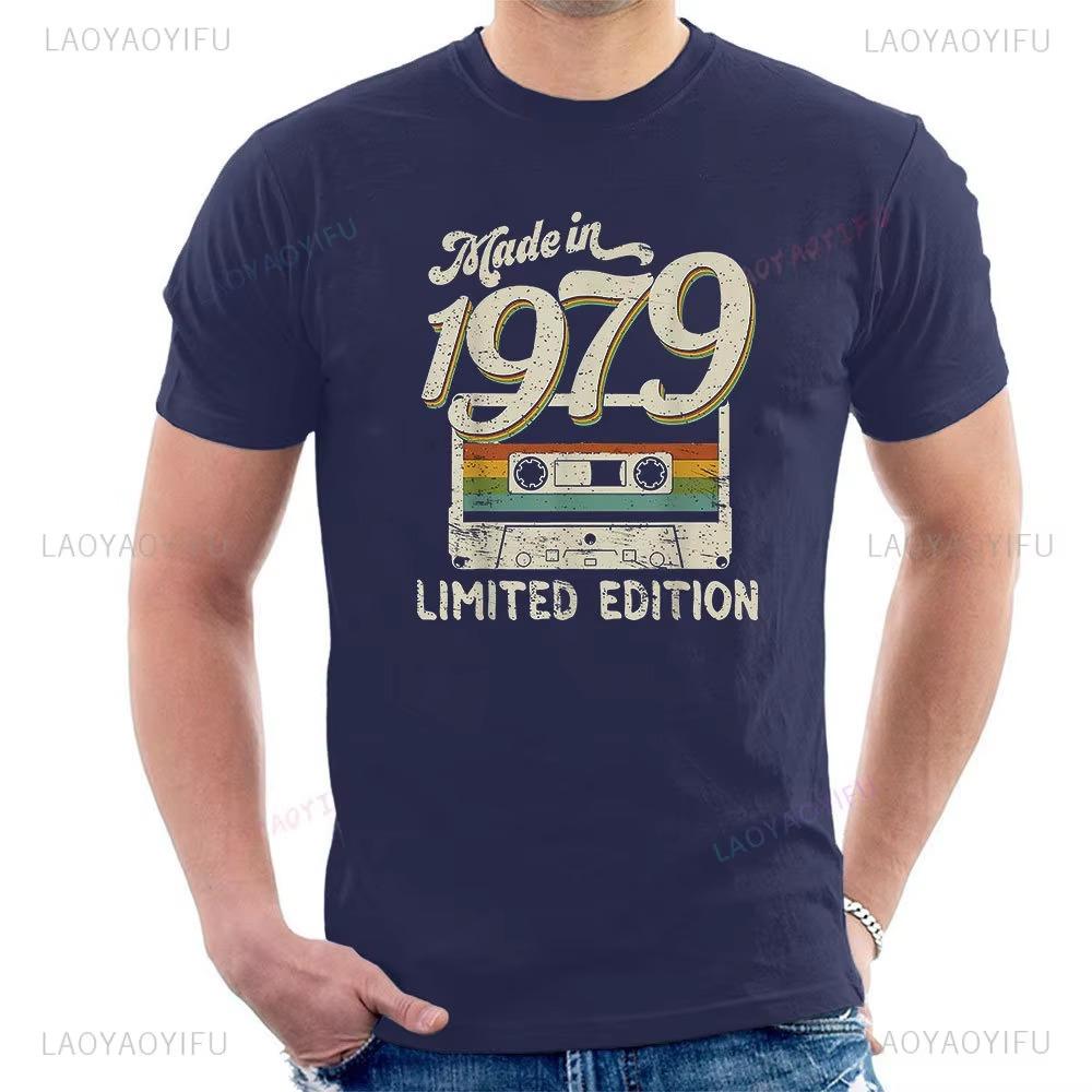 Made in 1979 Limited Edition 46rd Birthday Cassette Tape Tshirt Man High Quality T Shirt Woman SUMMER Harajuku Streetwear