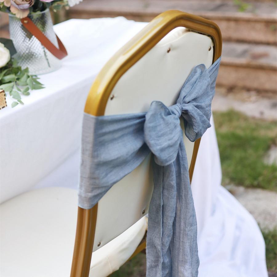 1PC Chair Back Cover Hotel Bow Wedding Decoration Hotel Conference Decoration Restaurant Chair Flower Wedding Banquet Bali Veil