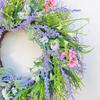 Vårkrans Dørkrans Fargerik, Kunstig Blomst Sommer for Festival Innendørs