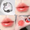 SHAQINUO Heart Shaped Mirror Lip Gloss Moisturizing Hydrating Solid Lip Balm Cute Silver Case Glossy Lip Tint Long Lasting Makeup Gift for Women