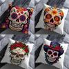 Day of the Dead Sugar Skulls Throw Pillow Case Living Room Sofa Cushion Cover For Home Bedroom Decoration Protector