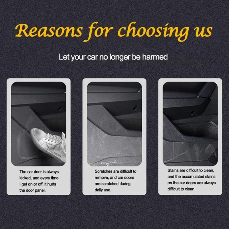 For GAC AION Y Plus 2026-2026 2026 Car Door Anti Kick Pad Carbon Fiber Patterned Anti-kick Pad Stickers Protective Accessories
