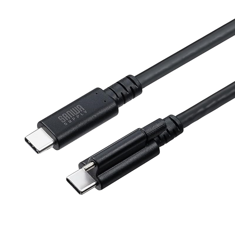 

Sanwa Supply USB 20Gbps Type-C cable (single screw lock, 240W, 2m) KU-20GCCPESSL20