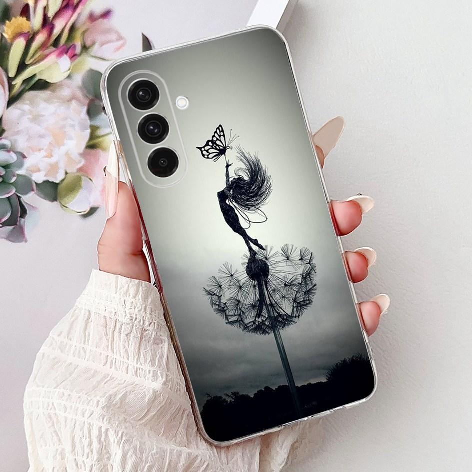 For Samsung Galaxy A26 A36 A56 5G Case 2024 New Stylish Flower Soft Clear Silicone Back Cover For Samsung A36 5G SM-A366B Bumper