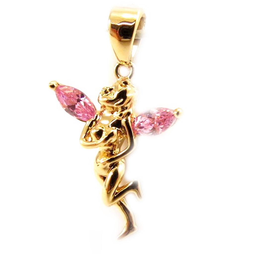 Les Trésors De Lily [L5150] - Vergoldeter Anhänger 'Tinkerbell' roségold - 20x15 mm