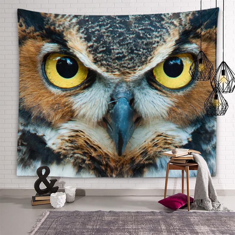 Kawaii Owl Tapestry Background Wall Art Decoration Wall Hanging Living Room Bedroom Dormitory Room Cute Animal Home Decoration