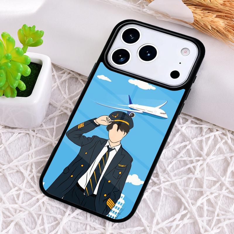 

Airplane Pilot Phone Case for iPhone 17 Air 16 15 11 12 14 13 Pro Max Shockproof Cover iPhone 14 Pro