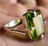 Peridot Statement Ring, Damen Ring, 925 Sterling Silber, Edelstein Ring, Grüner Stein Ring, handgefertigter Schmuck