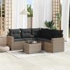 VidaXL Garden Lounge Set with Cushions 6 Pcs, Sofas with Adjustable Feet, Outdoor Furniture Set Patio Terrace, 3251297