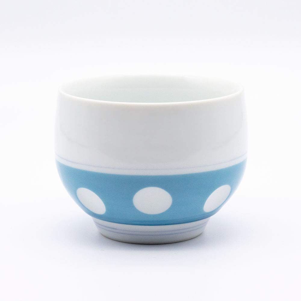 

Yoshida Ware Fukusen Kiln Tamasen Tea Polka Light 8 x Microwave and Dishwasher Made in Product 03969 Cup, Dots, Blue, Approx. 6cm, Capacity Approx.