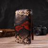 Original Wallet for Women Made of Genuine Textured Leather with Snake Embossing CANPELLINI 21722 Multicolored
