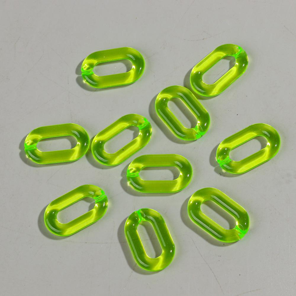 20pcs 20x30mm Clear Colorful Acrylic Oval Link Chain Connector Beads for Jewelry DIY Bracelet Necklace Phone Chain Accessories