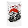 Classic Drift Jdm Car Anime Japanese Flag Tapestry 3X5Ft Polyester Digital Printing Banner Garage Wall Art Out Door Decoration
