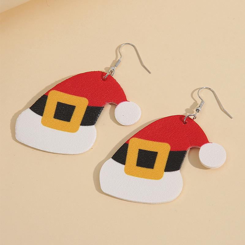 Santa Claus Hat Christmas Earrings - Festive and Simple Studs for Women