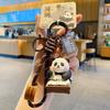 Kawaii Panda Keychain Chinese Style Car Key Ring Creative Panda Dolls Pendant  Key Decor