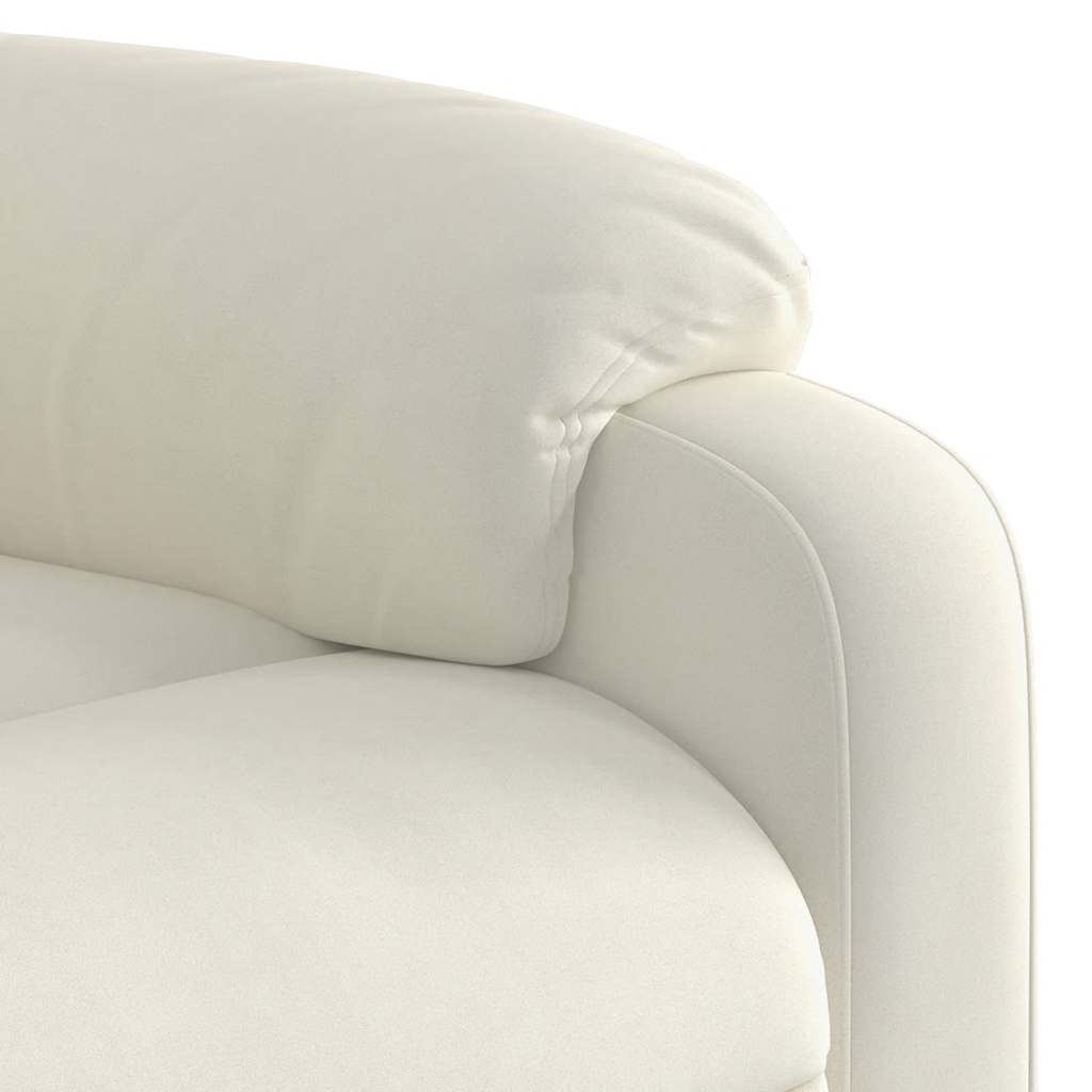 Electric Massage Chair Cream Velvet