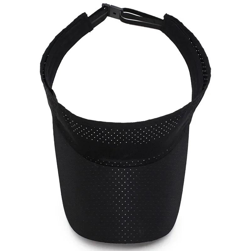 

Summer Breathable Air Sun Hats Men Women Adjustable Visor Uv Protection Top Empty Solid Sports Tennis Running Sunscreen Cap Hat 56-60CM