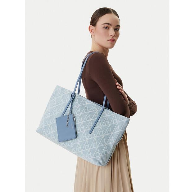 Сумка Calvin Klein Emblem Aop Denim Tote Pouch One Size