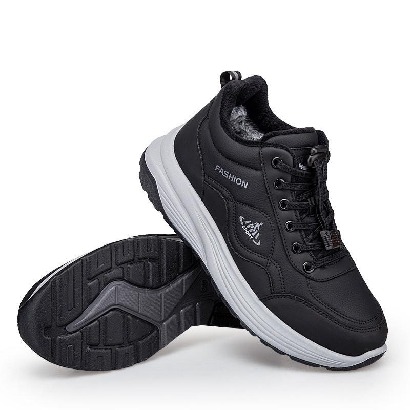 Winter New Shoes Velvet Warm Cotton Shoes Soft Sole Light Sports Walking Shoes Parents Shoes