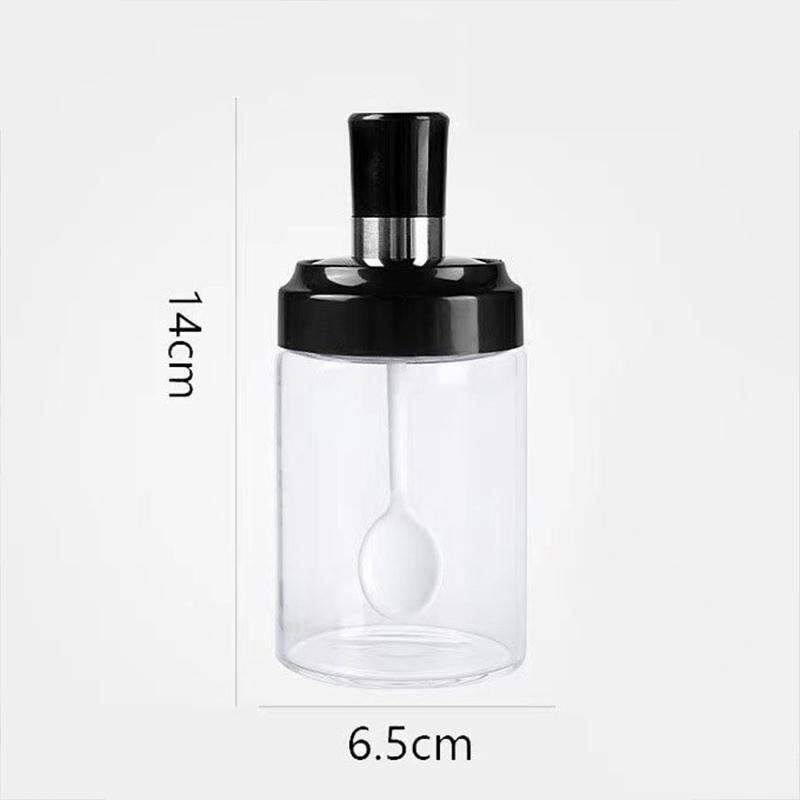1/2/4Pcs Glass Condiment Bottle Spice Seasoning Bottle Kitchen Storage Dispensers