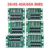3S 4S 40A 60A Li-ion Lithium Battery Charger Protection Board 18650 BMS For Drill Motor 11.1V 12.6V/14.8V 16.8V Enhance/Balance