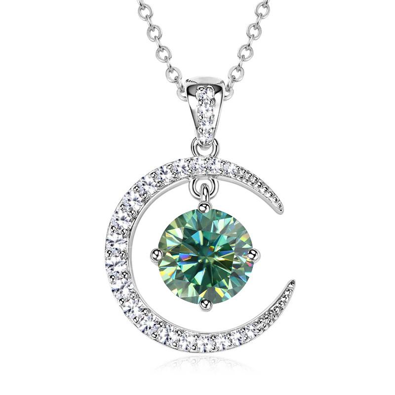 Sterling Silver Moissanite Necklace for Women High-end Design Pendant Niche Smart Clavicle Chain Female Fine Jewelry