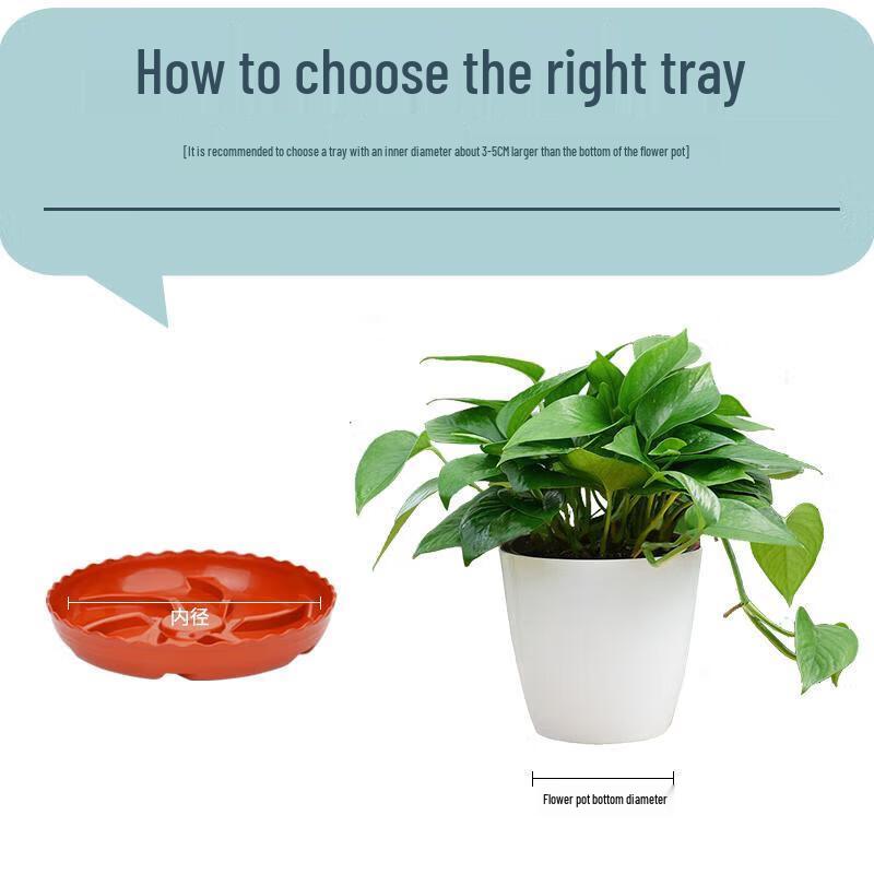 Resin Round Flower Pot with Saucer