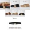 Stylish Women's Casual Versatile Korean Fashion Decorative Belts For Jeans In Smooth Leather