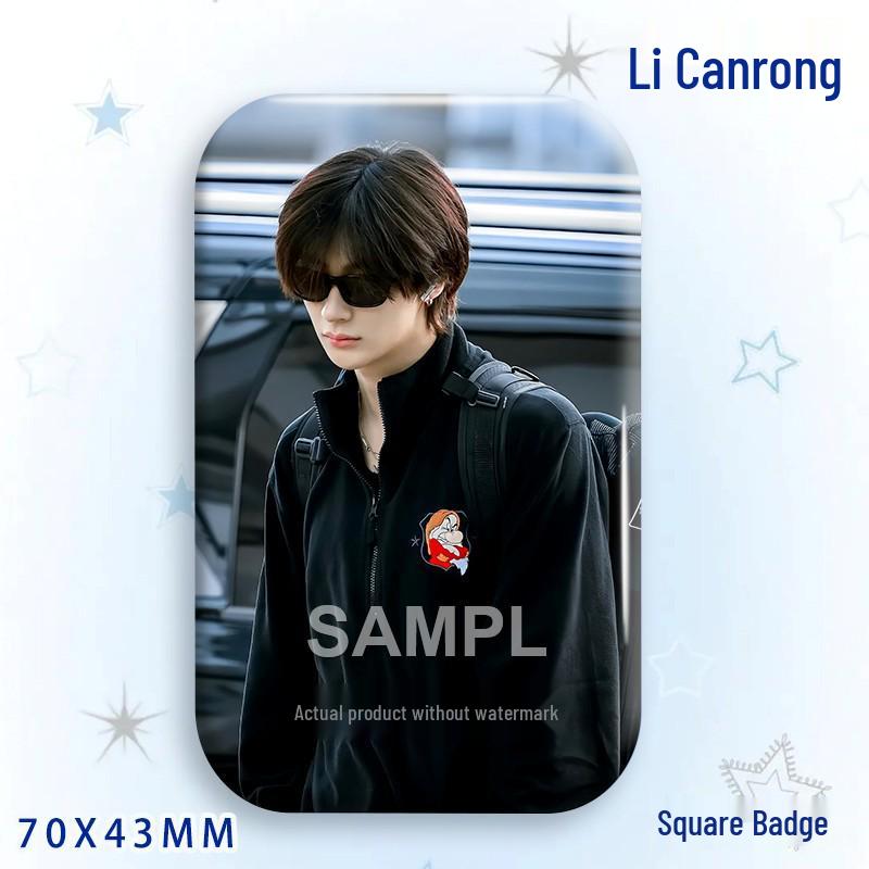 Li Canrong Concert Star Badge Laser Sticker Brooch Ornament