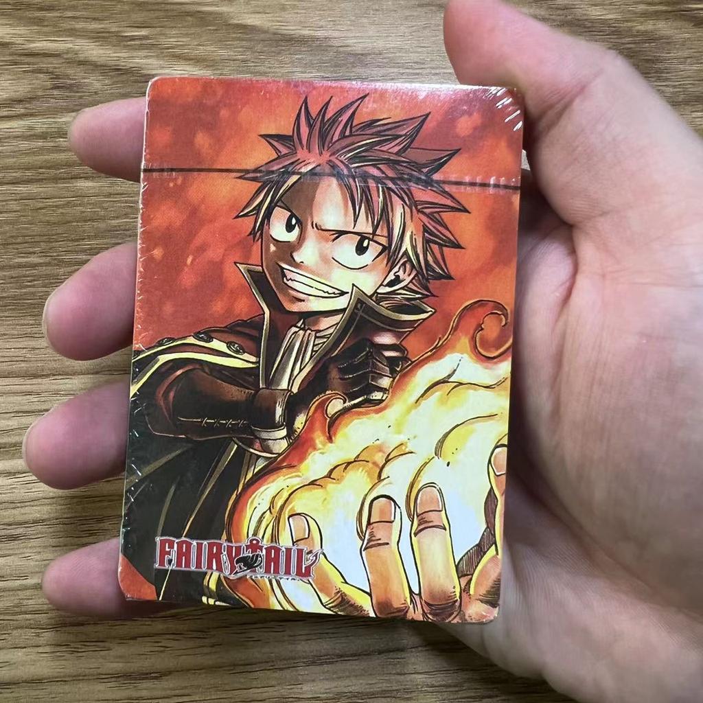 54pcs Cards Anime Fairy Tail Cosplay Poker Cards Board Game Cards Hardcover Collection Toy Gift With Box