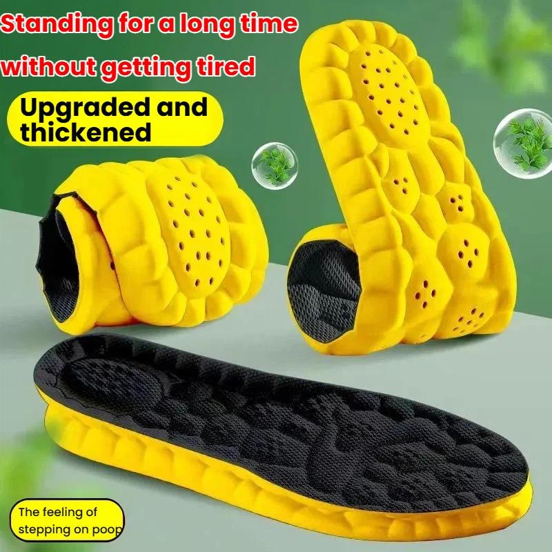 Soft Shock Absorbing Shoe Insoles Breathable Anti-Slip Foot Support Pads for Running Walking Daily Sports Foot Care