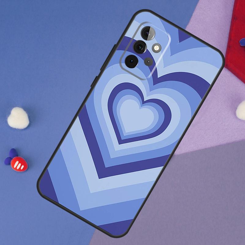 Latte Love Groovy Coffee Heart Pink Case For Samsung Galaxy A14 A56 A36 A26 A16 A06 A54 A34 A12 A32 A52 A13 A33 A53 A15 A35 A55