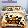 3pcs Halloween Decorations Bedding Set - 1 Duvet Cover + 2 Pillowcases(Core Not Included), Machine Washable Polyester yy251216131