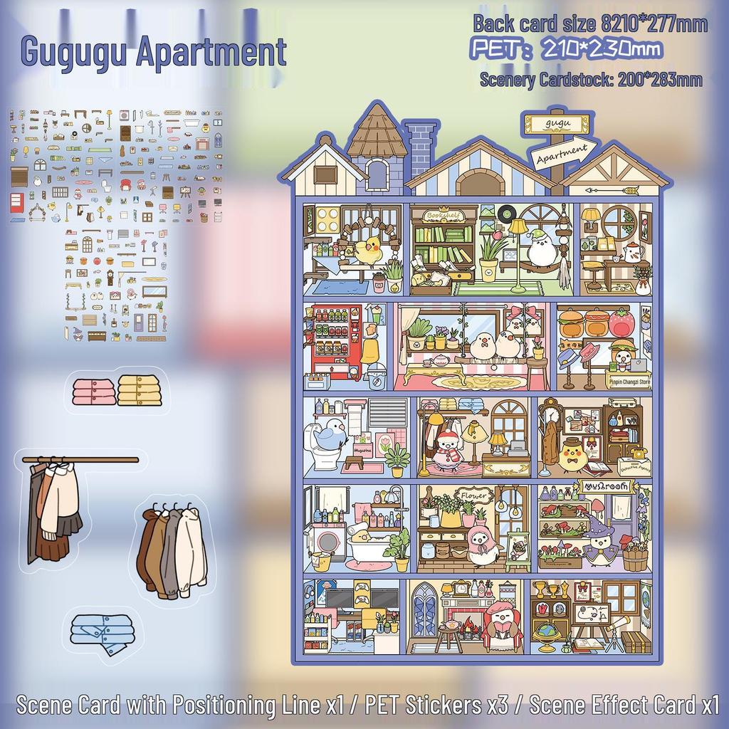 3D Large-Scale Scenery Sticker: DIY Visual Stacking Miniature Scene, No Cutting Needed